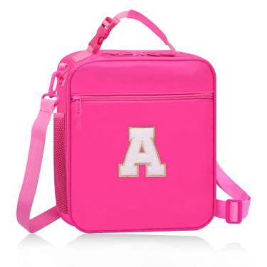 Imagem de MOVOYEE Lancheira isolada para mulheres, meninas, crianças, lancheira com suporte para garrafa de água, alça de ombro ajustável, bolsa de almoço para recipiente de alimentos, refrigerador, estudantes