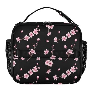 Imagem de Joisal Lancheira estética de flores rosa para mulheres, meninas, lancheira masculina e infantil, lancheira para trabalho, bolsa térmica de alimentos portátil para escola