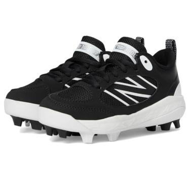 Imagem de New Balance Tênis de beisebol unissex infantil Fresh Foam 3000 V7 moldado de borracha, Preto/branco, 1.5 Wide Little Kid