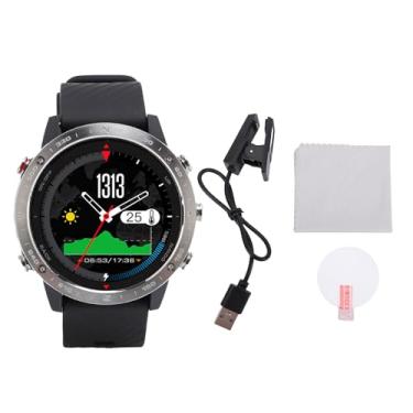 Imagem de Relógio inteligente redondo esportivo, corrida, natação, smartwatch com tela de 1,3 polegadas, 50 metros à prova de água para exercícios ao ar livre, entusiastas do mergulho, (Preta)