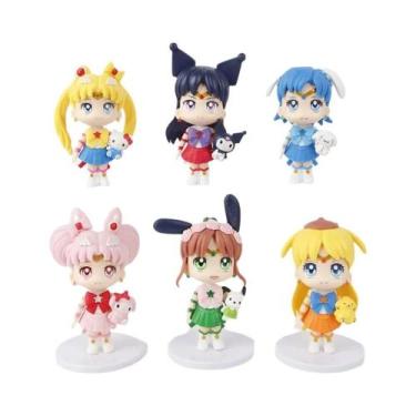 Imagem de Figura De Ação Do Anime Sailor Moon 7cm Tsukino Usagi Chibiusa Kino Ma