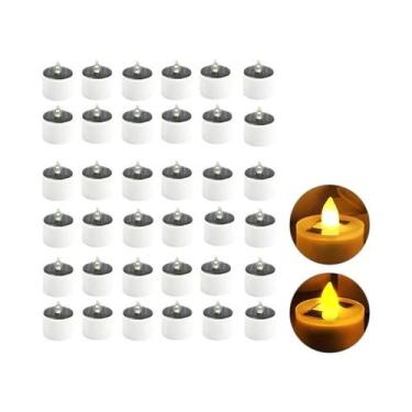Imagem de Velas LED Recarregáveis À Prova d'Água Com Energia Solar Para Decoraçã