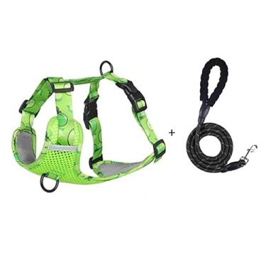 Imagem de Peitoral para cães sem puxão, peitoral reflexivo ajustável para filhotes com 4 clipes de trela, adequado para cães pequenos e médios (Cor: A1, Tamanho: 73,7-94 cm) (A2 29)