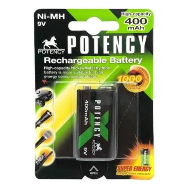 Imagem de Bateria 9v recarregavel potency 400mah tb1067
