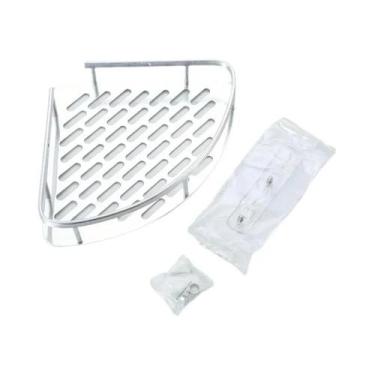 Imagem de Prateleira De Canto Para Banheiro Em Aço Inoxidável, Organizador De Ar