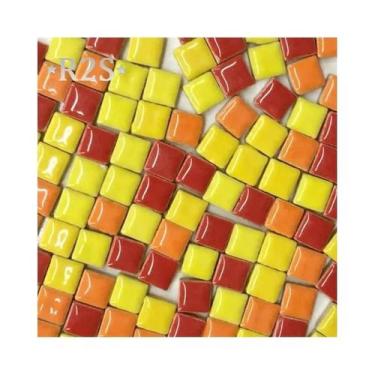 Imagem de Azulejos De Cerâmica DIY Coloridos 100g Ornamentos De Espelho De Vidro