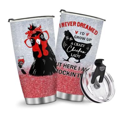 Imagem de Copos de café isolados caneca de viagem garrafa de água frango estilo pato presentes para meninos meninas, Natal, aniversário, dia das crianças, presente de aniversário 590 ml, metal quente e frio