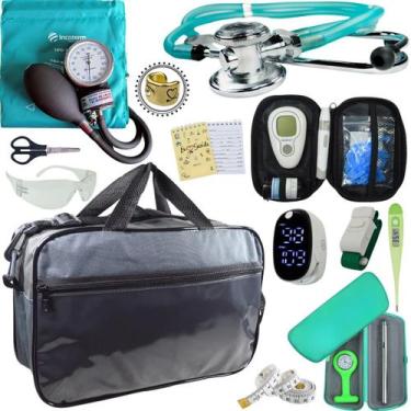 Imagem de Kit Enfermagem Aparelho Pressao Esteto Completo Promocao Top - Love Sa