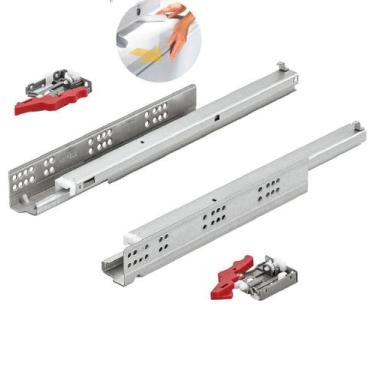 Imagem de Corrediça Oculta Com Pusch Open Hafele GT2 300  a 550mm, 450mm