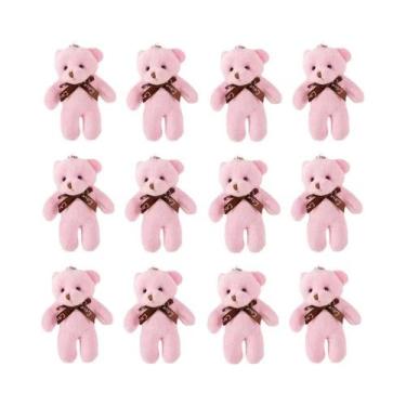Imagem de Chaveiro De Pelúcia Mini Urso Colorido 6 12pcs Boneco De Pelúcia Pinge