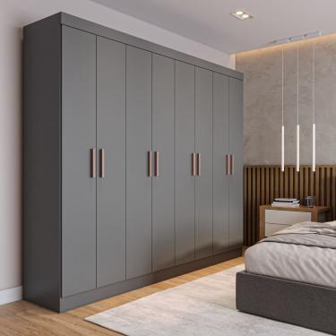 Imagem de Guarda-roupa Casal Maxel Paris 8 Portas Mdp ônix Fosco Onix Fosco