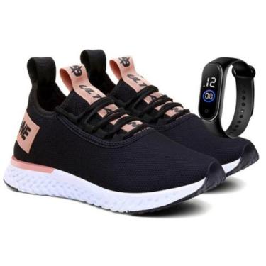 Imagem de Tênis Feminino Ultrabone Esportivo  Relógio Digital Kit Casual treino 