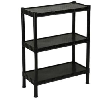 Imagem de Estante com 5 Prateleira Organizadora de Plástico Modular Multiuso para Cozinha e Quarto (3 Prateleiras)