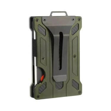 Imagem de Carteira Masculina Slim Minimalista De Alumínio Com Porta-Cartões Tran