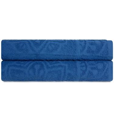 Imagem de Jogo de Toalha Praia e Piscina Banhão Gigante 100% Algodão Felpuda 2 Peças Marcotex