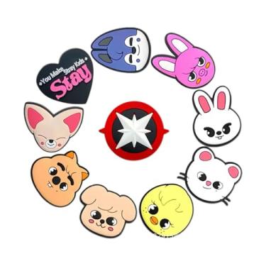 Imagem de SKZ Amuletos de crocodilo fofo animal sapato decorações desenho animado personagem design para sandálias acessórios conjunto de 11 peças