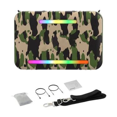 Imagem de Domary Potente Alto-falante Portátil de 120 W Com Luzes RGB Estéreo Sem Fio para Festas de Acampamento (Camuflar)