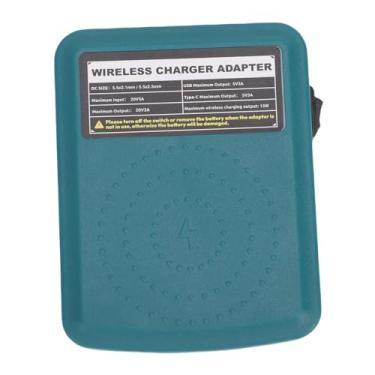 Imagem de YWBL-WH Adaptador de Bateria para Carregador de Telefone de 3 Portas, Carregamento Rápido Sem Fio de 15 W Com Portas DC USB Tipo C, Controle Inteligente de Temperatura, para Bateria