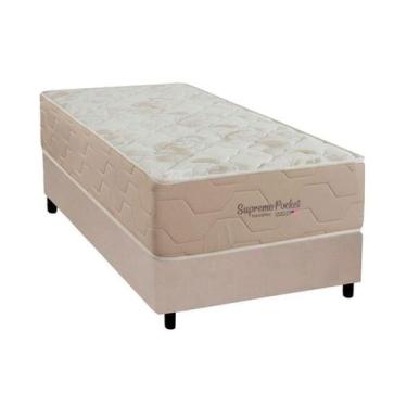 Imagem de Cama Box Solteiro + Colchão Molas Inovaflex Supreme