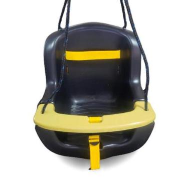 Imagem de Balanço Infantil PRETO E AMARELO Bebê Brinquedo - Cia do Pula Pula
