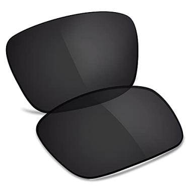 Imagem de TRUSHELL Lentes de reposição polarizadas para óculos de sol Oakley Triggerman OO9266 preto escuro - Polarizado