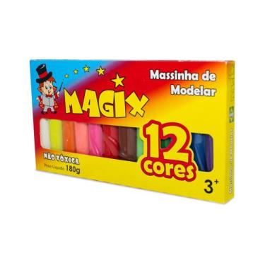 Imagem de Massinha Para Modelar Atóxica 12 Cores Magix 180g