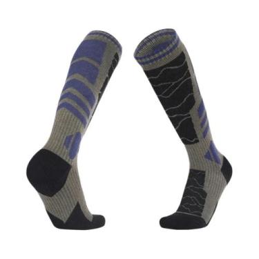Imagem de Meias De Esqui Masculinas De Inverno Em Lã Merino E Algodão, Quentes, 