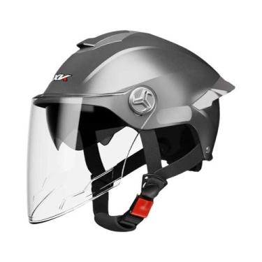 Imagem de Capacete De Motocicleta Aberto Preto De Verão Com Proteção Contra Impa