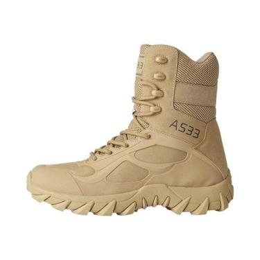Imagem de Bota Tática Militar Masculina Respirável Antiderrapante Para Caça, Cam