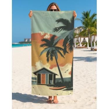Imagem de Toalha Praia Banho Verão Surf Sol E Mar 70x140 Cm Estampada - Use Thuc