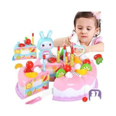 Imagem de Brinquedo De Cozinha Infantil DIY Para Fazer Bolo De Aniversário, Frut