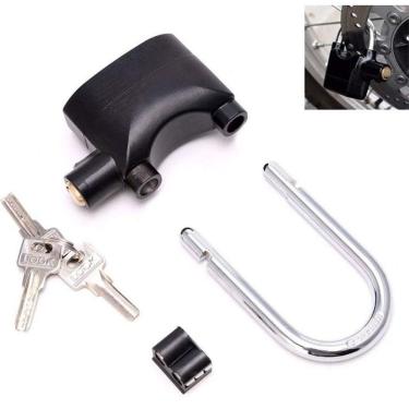 Imagem de Cadeado Alarme Sirene Trava Anti Furto Grande 110db Som Alto