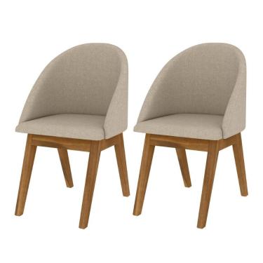 Imagem de Conjunto De 2 Cadeiras Madetal Isis Bege