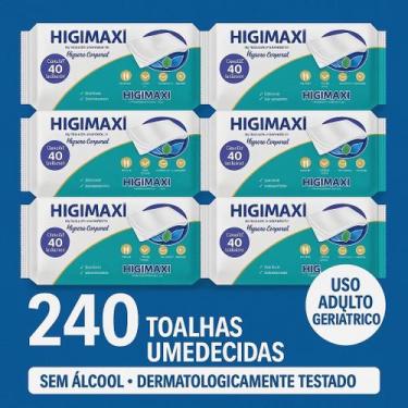 Imagem de Kit Lenços Umedecidos Higimaxi  Toalhas Umedecidas  Higiene Corporal  