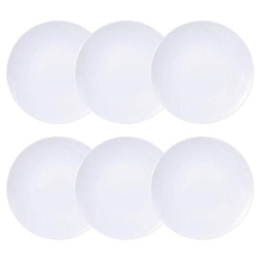 Imagem de Jogo 6 Pratinhos de Pão Tramontina Branco em Porcelana 16cm