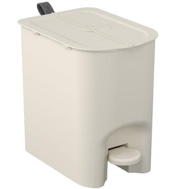 Imagem de Lixeira Borboleta com Pedal 6 Litros Light Gray com Alça 10660-0468 Coza Lixeira Borboleta C- Pe