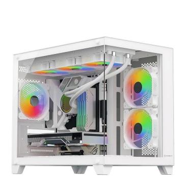 Imagem de Gabinete Gamer Husky Dome 210, Mini Tower, M-ATX, Lateral e Frontal em Vidro, Sem FANs-HGN210BR-Unissex