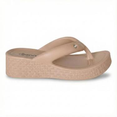 Imagem de Tamanco ortopédico dijean anabela conforto leve esporão, Nude, 35