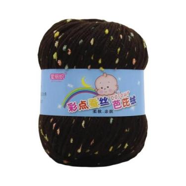 Imagem de Fio De Algodão Colorido 50g Para Tricô Manual, Crochê, Suéter, Coberto