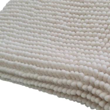 Imagem de Passadeira chenille 110x40cm marfim - KOMLOG IMPORTACAO LTDA