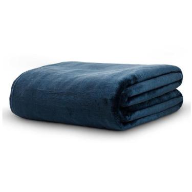Imagem de Cobertor velour - casal - marinho - camesa