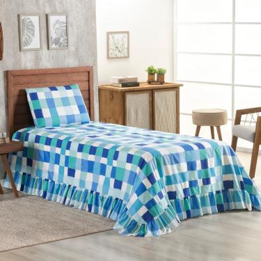 Imagem de Colcha Solteiro Babado Laila 2 Peças Estampa 04
