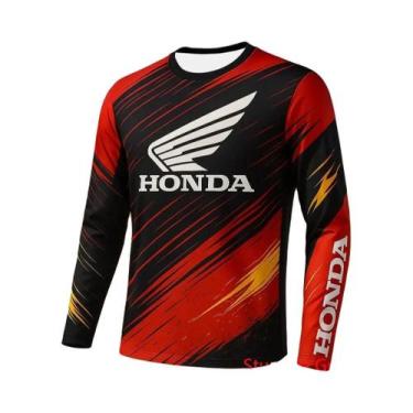 Imagem de Camiseta Masculina De Manga Comprida De Secagem Rápida Honda, Casual, 