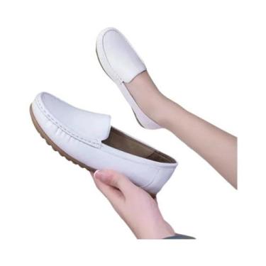 Imagem de Sapatos De Enfermagem Femininos Confortáveis Com Sola Plana Para Prima