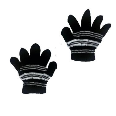 Imagem de Kit 2 Pares Luvas Quentinhas Inverno Infantil Meninos Escola