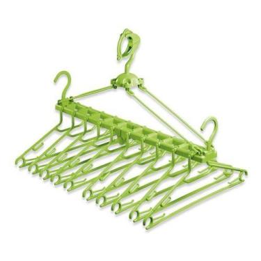 Imagem de Varal Apartamento Cabideiro Pratico 10 Cabides Ligbrin - Lig Brin