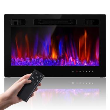 Imagem de Inserção de lareira elétrica Realsmart 1500W 36cm montada na parede