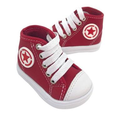Imagem de Tênis Sapatinho Infantil Cano Alto Star Vermelho, 17