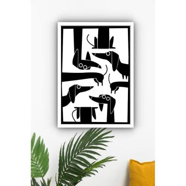 Imagem de Quadro Decorativo Cachorro Salsicha  - 70x50cm