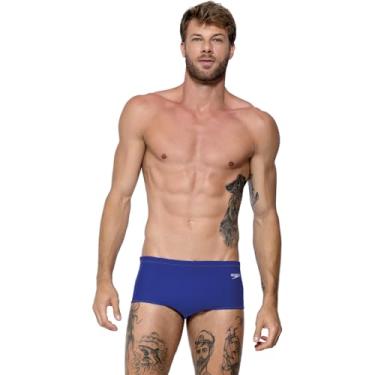 Imagem de Sunga Masculina Tradicional, Speedo, Acquaplus, Tecido Liso Resistente ao Cloro com Cadarço Interno, Tamanho Adulto, tamanho P - Azul Ativo